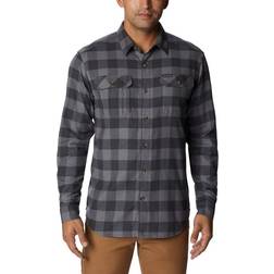 Columbia Men's Flare Gun Stretch Flannel Shirt- BlackGreyPlaid