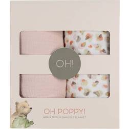 Holly Muslin Swaddle Teppe 2-p Pink