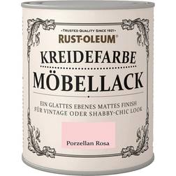 Rust-Oleum Möbellack Kreidefarbe Metallfarbe Porcelain Pink 0.75L