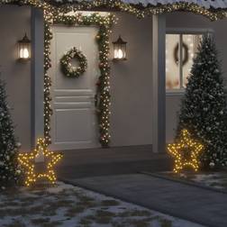 vidaXL beleuchtung gartenstecker Weihnachtsstern 60cm