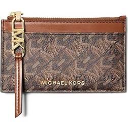 Michael Kors Empire Logo Small Zip Card Case - Brown/luggage