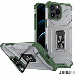 Skal-man Crystal Ring Case armored hybrid case cover magnetic holder iPhone 13 Pro green