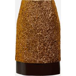 Dries Van Noten Dries Van Noten Gold Layered Midi Skirt FR