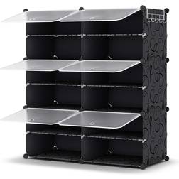 Homidec 6 Tier Black Shoe Rack 31.5x36.2" 6