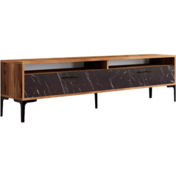 Hanah Home Istanbul Walnut Black Marble TV-benk 180x35cm