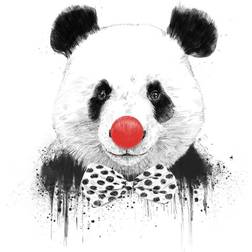 Pelcasa Clown Panda Black and White Poster 70x100cm