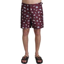 Dolce & Gabbana Hats Print Beachwear Shorts Swimwear - Maroon