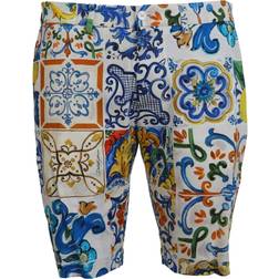 Dolce & Gabbana Majolica Print Cotton Chinos Men's Shorts