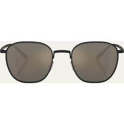 Oliver Peoples Black OV1329ST Rynn Square-frame Titanium