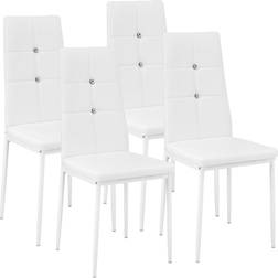 tectake Julien Cappuccino White Kjøkkenstol 97cm 4st