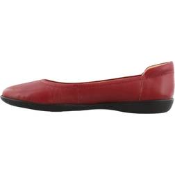 Naturalizer FLEXY FLAT Shoes, Red Leather, 10.0W Round Toe, Non-Slip Outsole Red Leather 10.0W