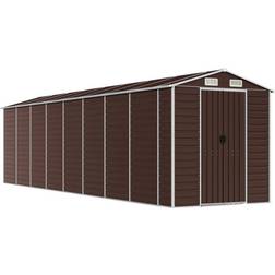 vidaXL Shed Brown Galvanised Steel (Building Area )