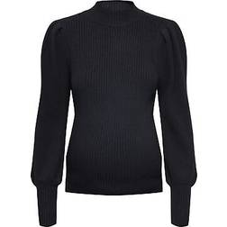 Only Mama High Neck Knitted Sweater Black