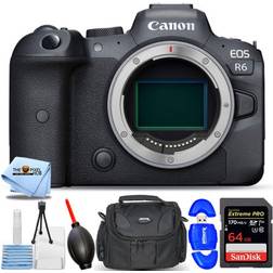 Canon Canon EOS R6 Mirrorless Digital Camera Body Only 7PC Accessory Bundle