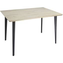 Pilar Natural/Black Spisebord 80x120cm