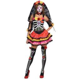 Amscan Damen day of the dead senorita zucker halloween skelett kostüm