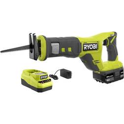 Ryobi ONE 18V Cordless Reciprocating Saw Kit with 4.0 Ah Battery and Charger