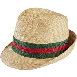 Gucci Woven Straw Bucket Hat - Beige