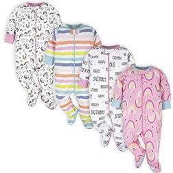 Onesies Baby Girl Sleep 'n Play Footed Pajamas 4-Pack - Unicorn & Rainbows