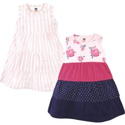 Hudson Cotton Dresses - Pink Navy Floral