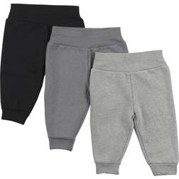 Hanes Unisex Baby, Ultimate Fleece Sweatpants for Boys & Girls, 3-Pack, Grey/Black, 0-6M