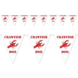 Beistle Garlands Crawfish Boil Pennant Banner 11"x12 Feet