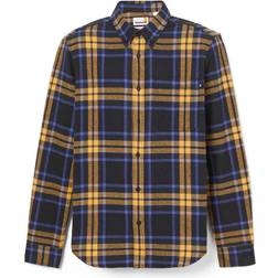 Timberland Checked Flannel Shirt For Men In Black/blue/yellow Black