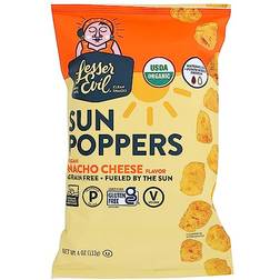 LesserEvil Sun Poppers Nacho Cheese 4oz 1