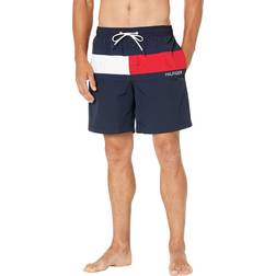 Tommy Hilfiger mens Flag Swim Trunks, Sky Captain