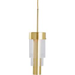 Ebb & Flow A-spire Brushed Brass/Clear Pendant Lamp 5.5"