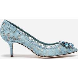 Dolce & Gabbana Lace rainbow pumps with brooch detailing