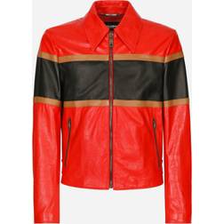 Dolce & Gabbana Leather jacket with inserts combined_colour