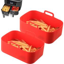 2 Pack Air Fryer Liners Silicone Pot for Ninja