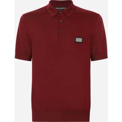 Dolce & Gabbana Wool polo-shirt with branded tag