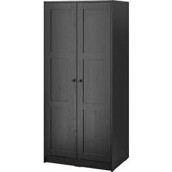 Ikea Rakkestad Black/Brown Kleiderschrank 79x176cm