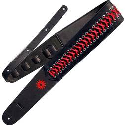 Richter Paul Landers Signature Series Guitar Strap Black/Red 3.15 In