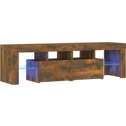 vidaXL Cabinet with Led Lights Smoked Oak Fernsehschrank 140x40cm