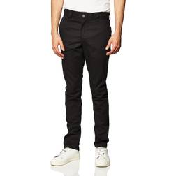 Dickies Men's Slim Skinny Fit Work Pant, Black, 33x30