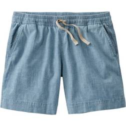 L.L.Bean Women's Lakewashed Dock Shorts, Mid-Rise Chambray 20W, Cotton Blend L.L.Bean