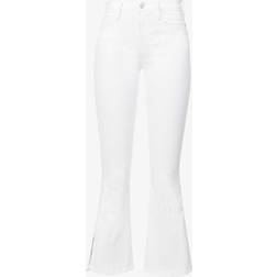 Frame Womens Blanc Le Crop Mini Flared-leg Mid-rise Jeans