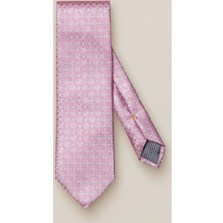 Eton Textured Ggeometric Design Silk Tie - Red