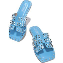 Cape Robbin Amisha Flat Sandals Blue