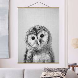 Baby Owl Erika Black/White Poster 35x46.5cm
