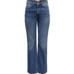 Only Jdydichte Hw Wide Db Jeans - Blue/Dark Blue Denim