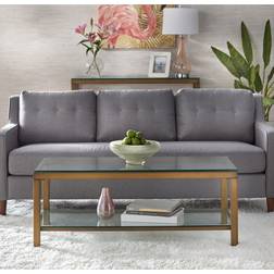 Buylateral Modern Tempered Glass Coffee Table 24x48"