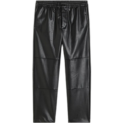 H&M Regular Fit Coated Trousers - Black