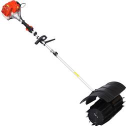 Gasoline Power Sweeper,52CC 2-Stroke Handheld Sweeping Broom,Snow,Lawn Black
