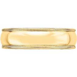 Bloomingdale's Milgrain Half Round Wedding Band - Gold