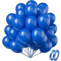 Shein Latex Balloons Rolls of Ribbon Blue 50pcs