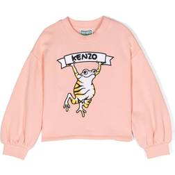 Kenzo Kid's Paris Print Cotton Sweatshirt - Pink